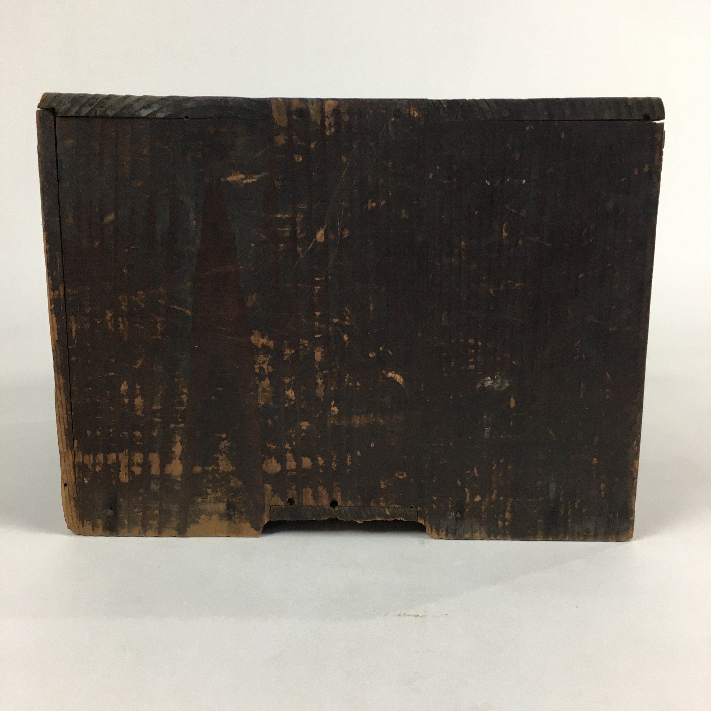 Antique C1900 Japanese Wooden Sewing Box Haribako Chest Tansu Brown T267