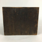 Antique C1900 Japanese Wooden Sewing Box Haribako Chest Tansu Brown T267
