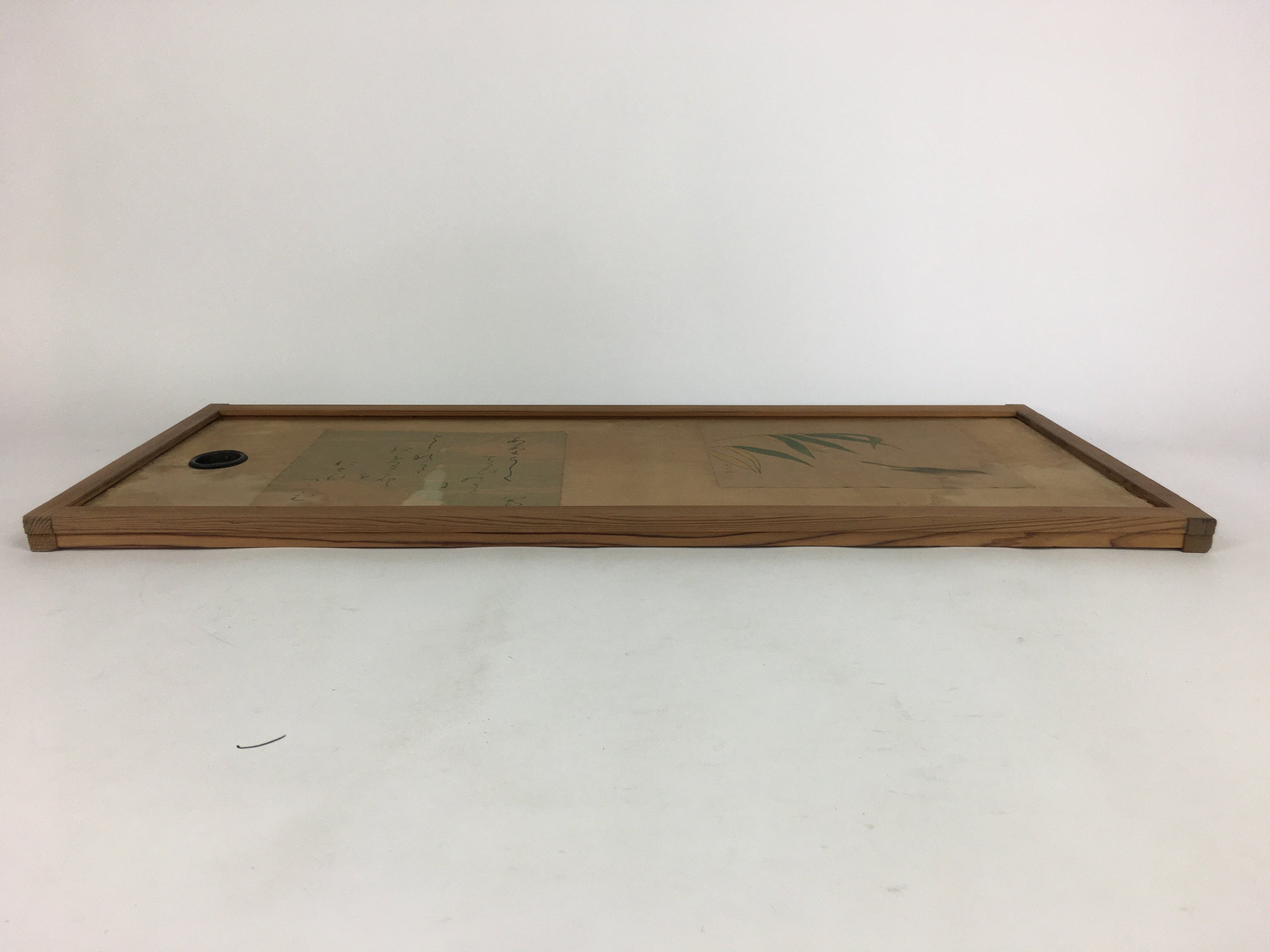 Antique C1900 Japanese Wooden Sliding Door Picture Panel Decoration FL1