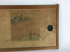 Antique C1900 Japanese Wooden Sliding Door Picture Panel Decoration FL2