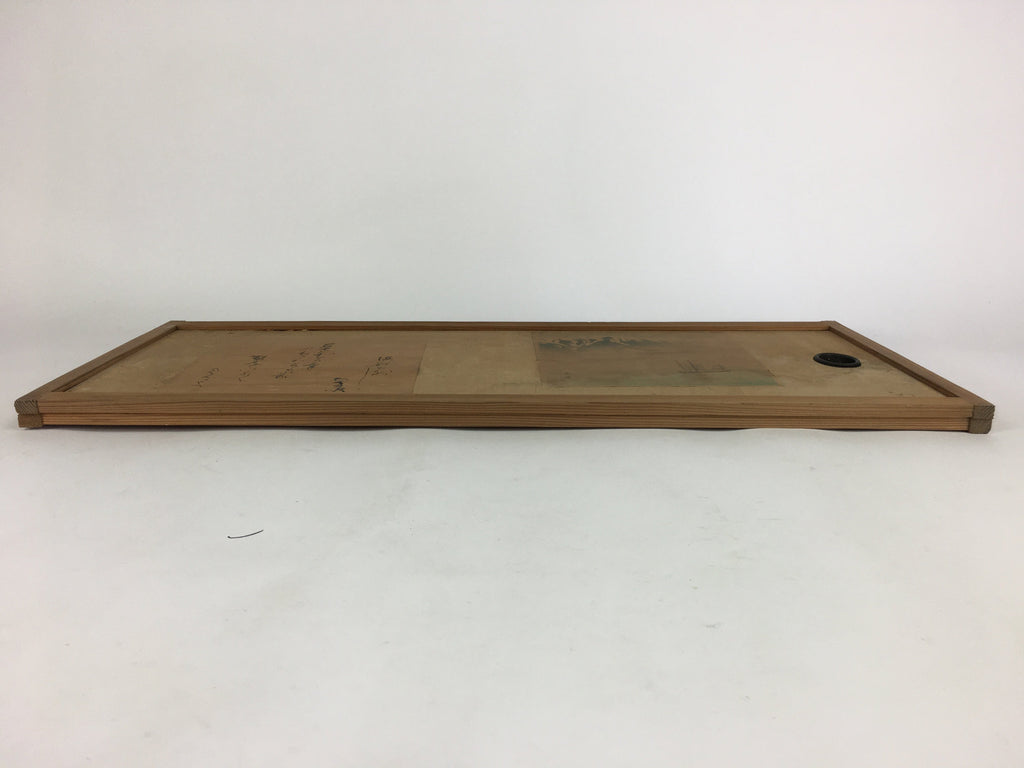 Antique C1900 Japanese Wooden Sliding Door Picture Panel Decoration FL2