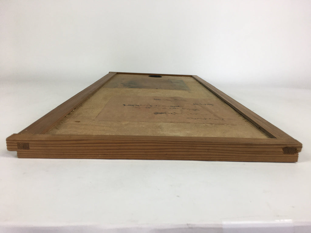 Antique C1900 Japanese Wooden Sliding Door Picture Panel Decoration FL2