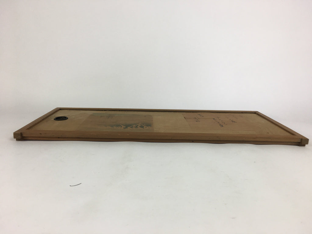 Antique C1900 Japanese Wooden Sliding Door Picture Panel Decoration FL2