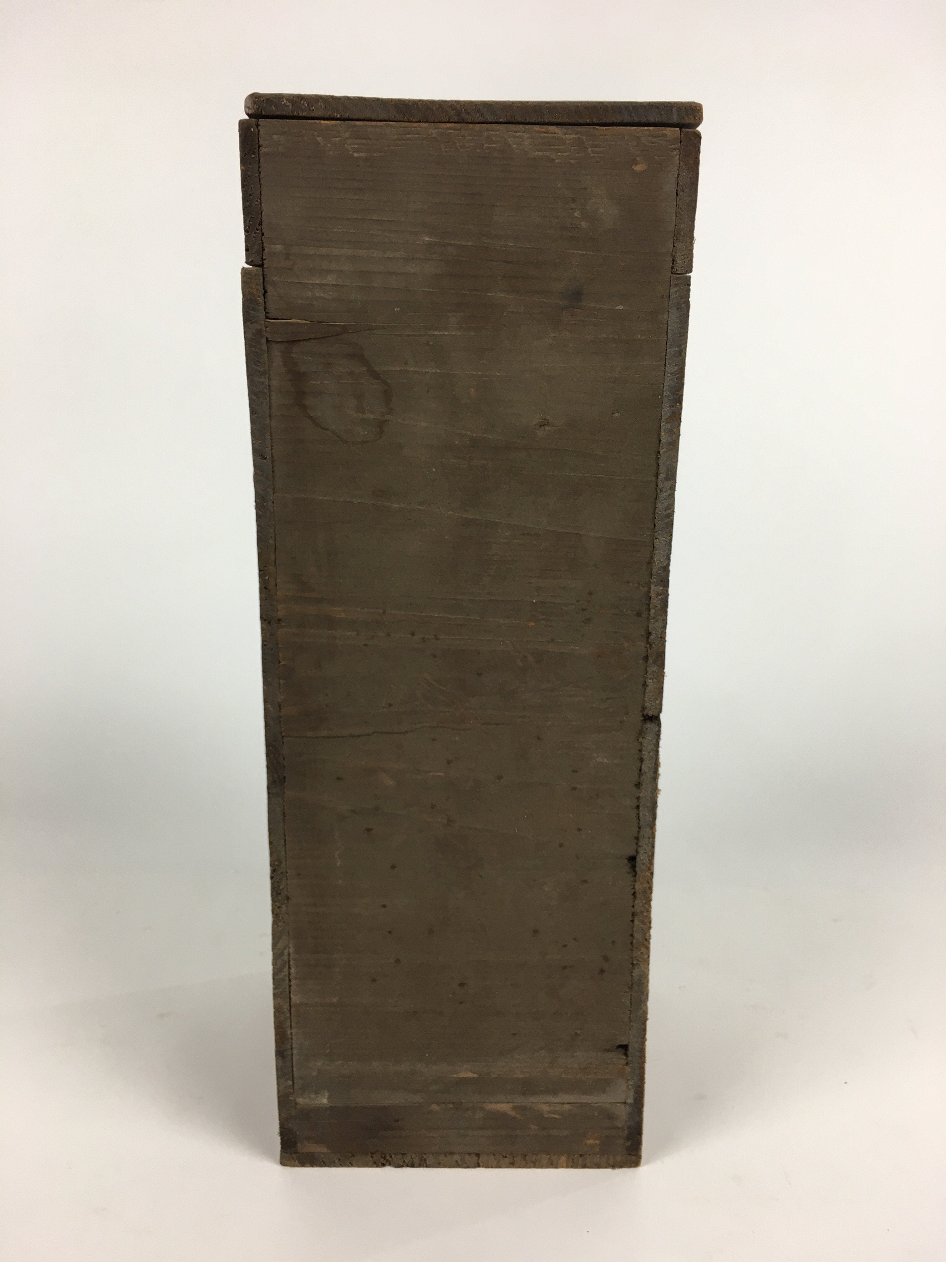 Antique C1900 Japanese Wooden Storage Box Hako Inside 10.6x10.7x31cm WB859