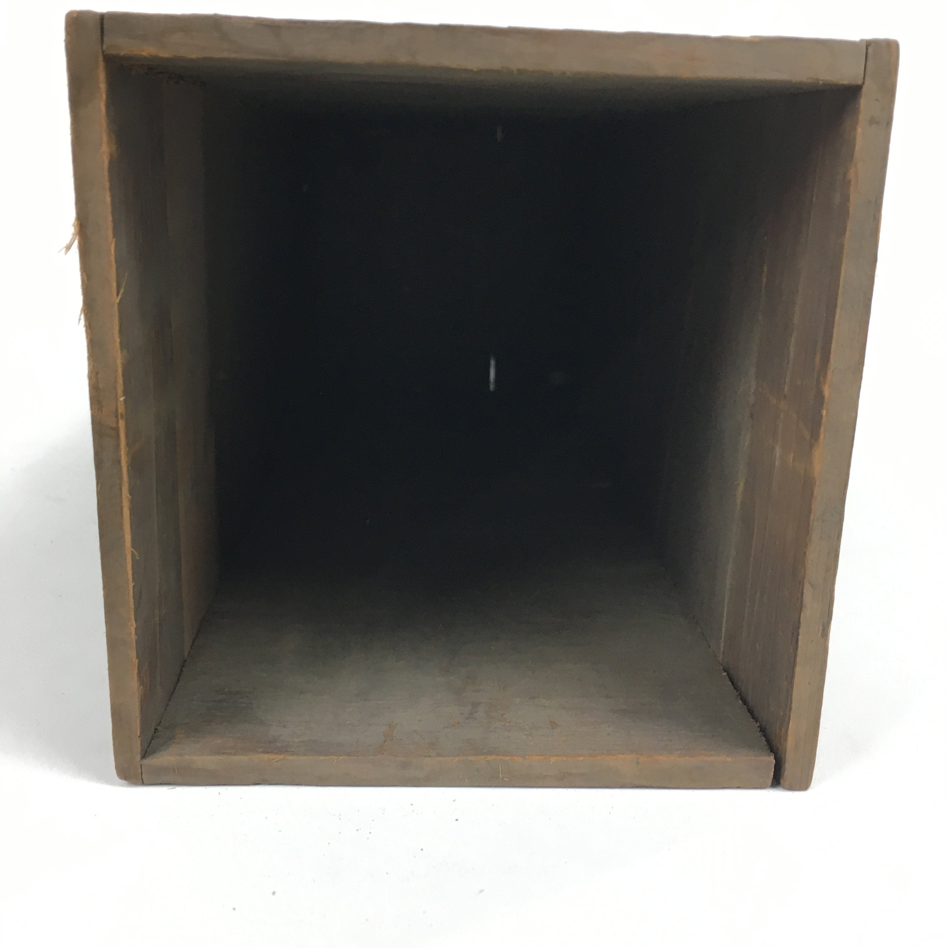 Antique C1900 Japanese Wooden Storage Box Hako Inside 10.6x10.7x31cm WB859