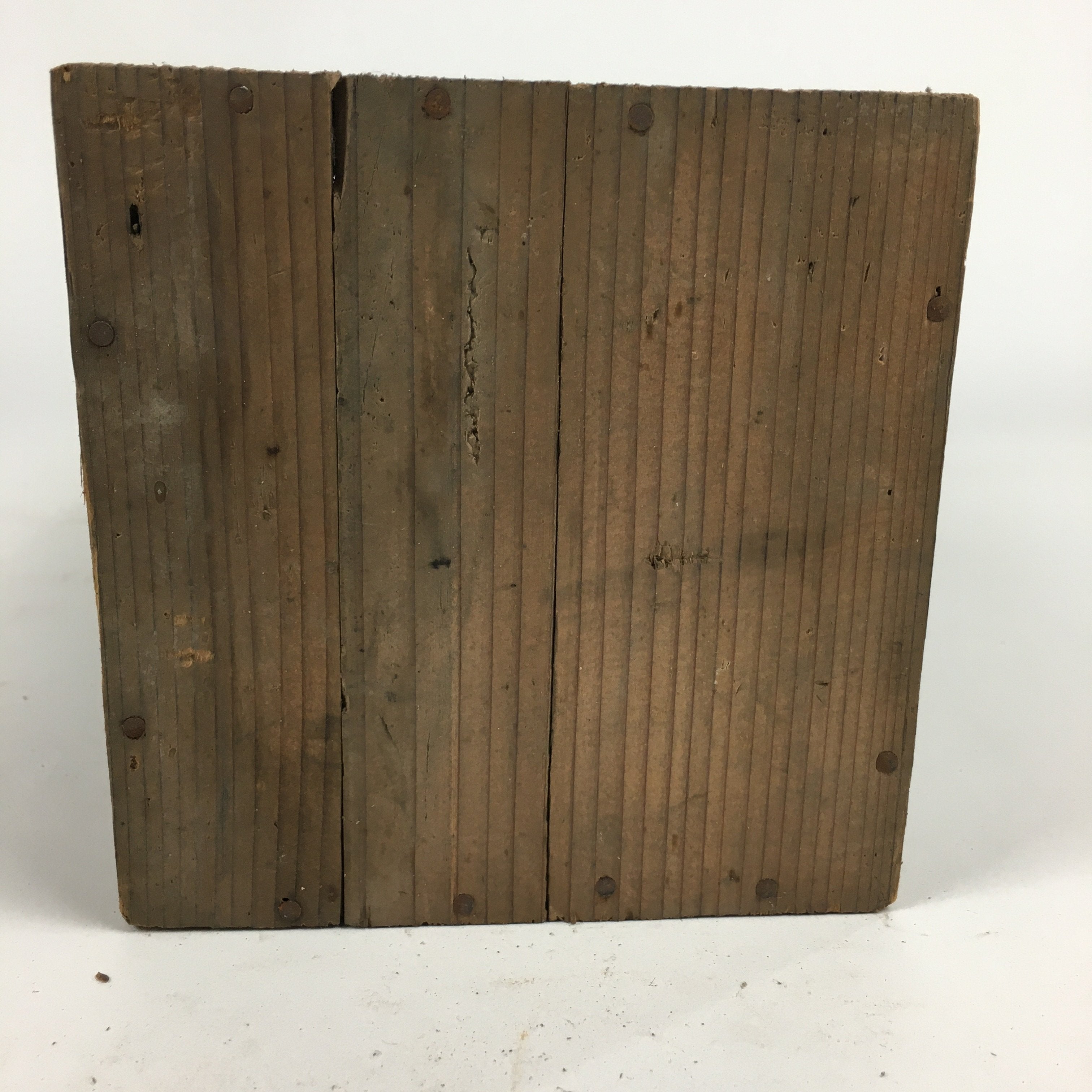 Antique C1900 Japanese Wooden Storage Box Hako Inside 10.6x10.7x31cm WB859