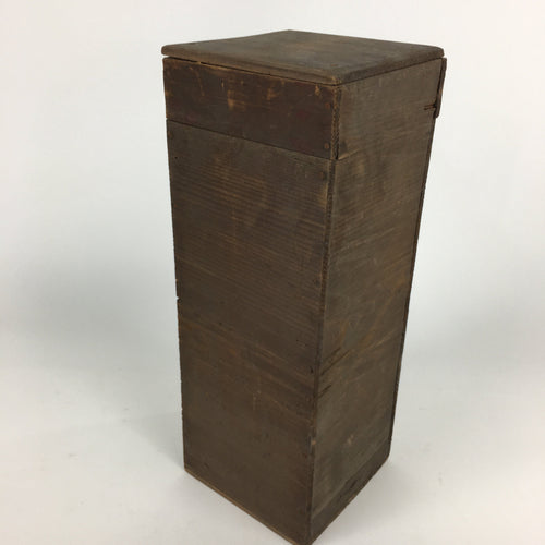Antique C1900 Japanese Wooden Storage Box Hako Inside 10.6x10.7x31cm WB859