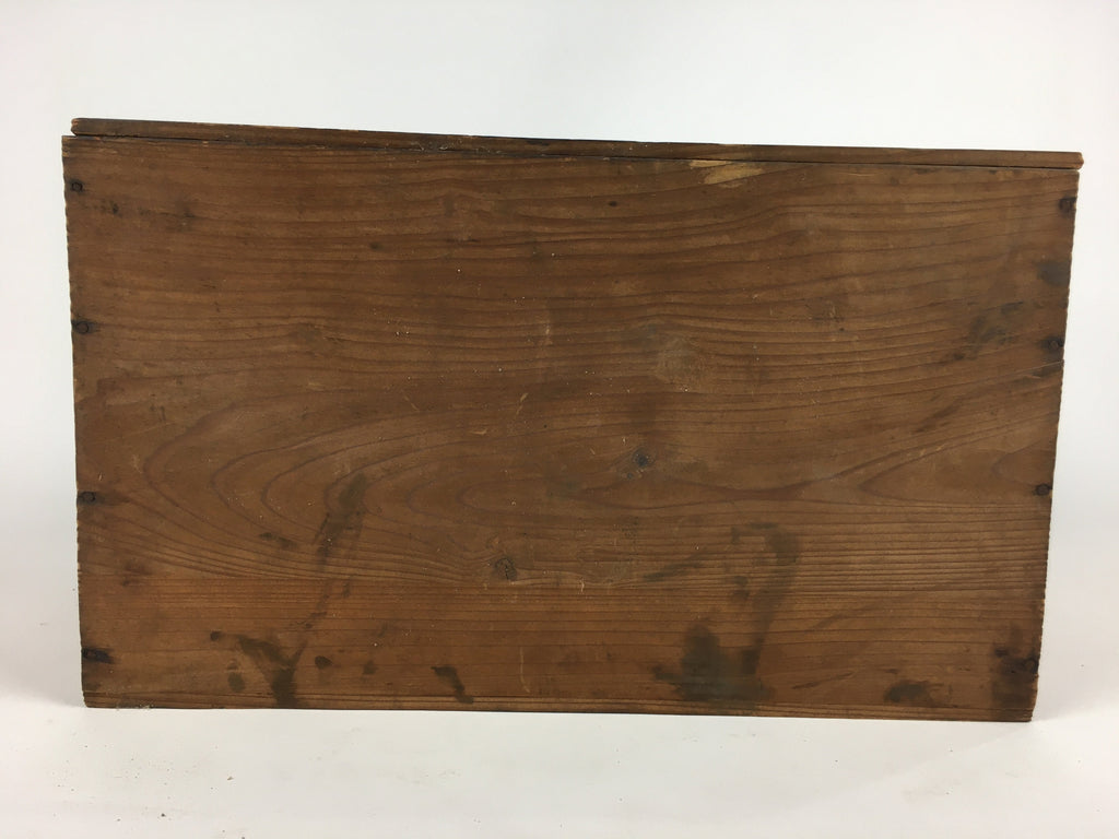 Antique C1900 Japanese Wooden Storage Box Hako Inside 22.2x34.6x20.6cm WB857