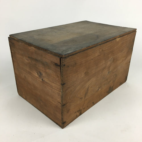 Antique C1900 Japanese Wooden Storage Box Hako Inside 22.2x34.6x20.6cm WB857
