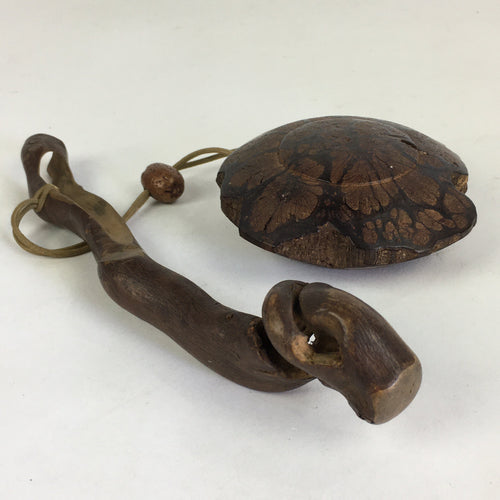 Antique C1900 Japanese Wooden Tobacco Case Kiseru Pipe Cover Set K124
