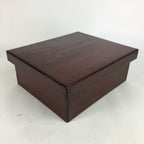 Antique C1900 Meiji Japanese Wood Lacquer Lidded Stackable Box 7 Set Box UR490