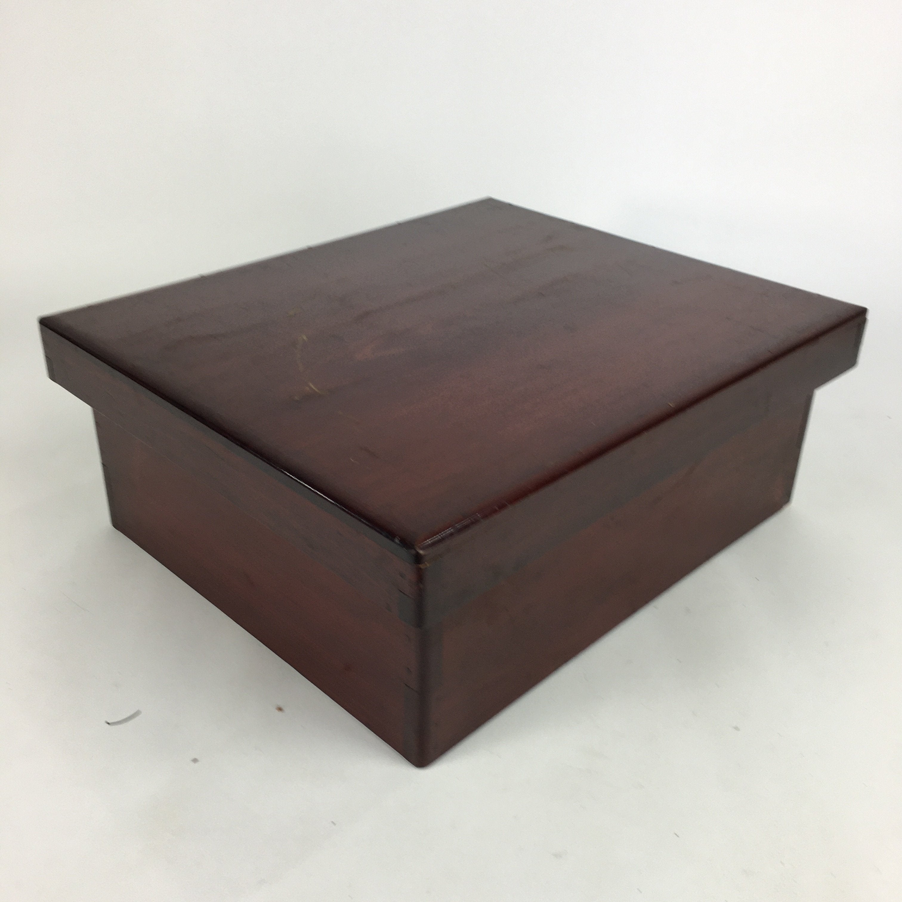 Antique C1900 Meiji Japanese Wood Lacquer Lidded Stackable Box 7 Set Box UR490