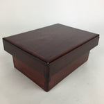 Antique C1900 Meiji Japanese Wood Lacquer Lidded Stackable Box 7 Set Box UR490