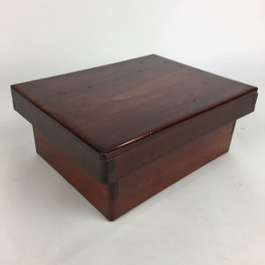 Antique C1900 Meiji Japanese Wood Lacquer Lidded Stackable Box 7 Set Box UR490