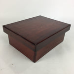 Antique C1900 Meiji Japanese Wood Lacquer Lidded Stackable Box 7 Set Box UR490