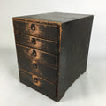 Antique C1900 Meiji Japanese Wooden Sewing Box Vtg Haribako Chest 5 Drawers T247