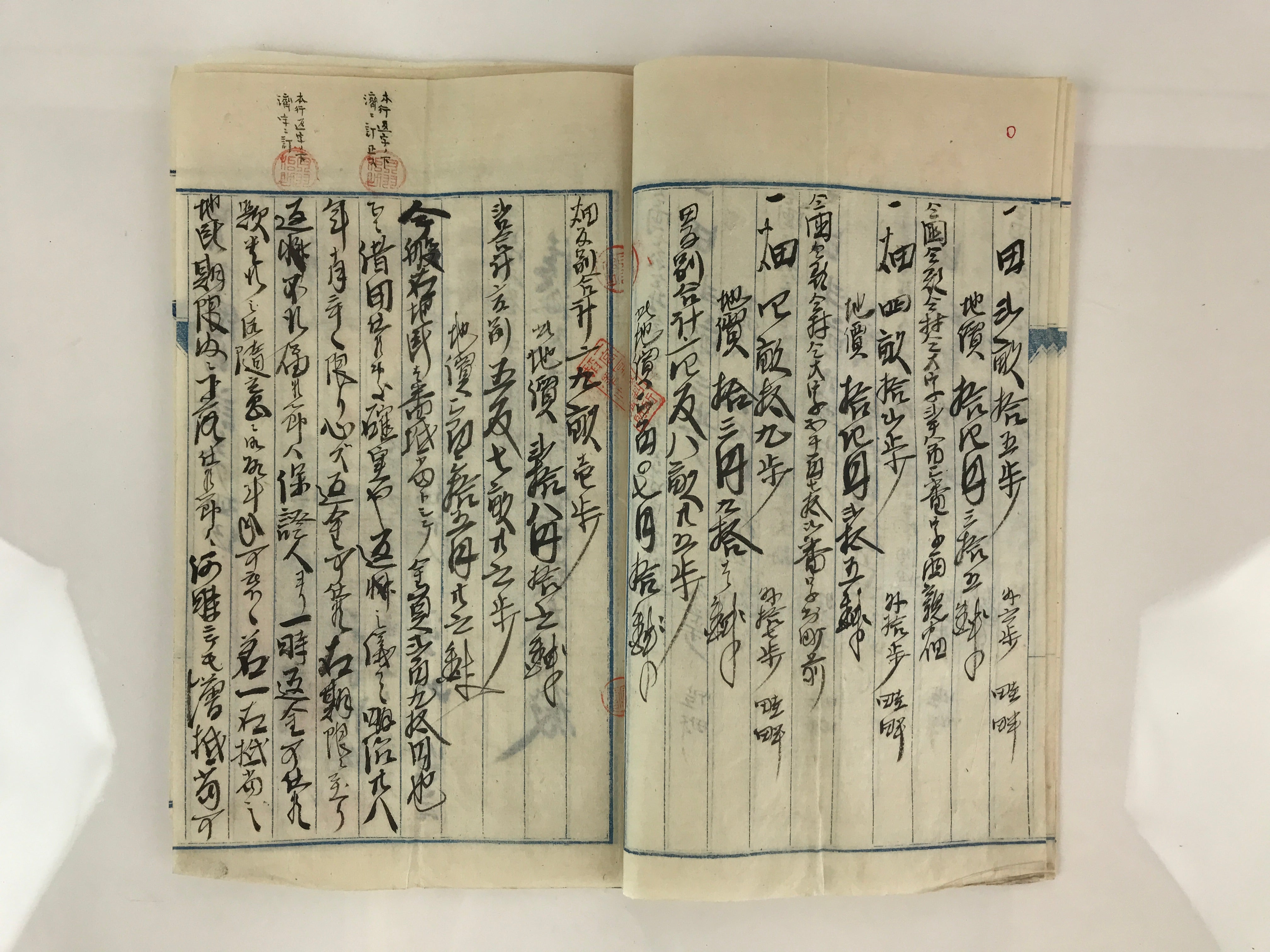 Antique C1903 Japanese Land Money Loan Certificate Meiji Period Paper P304