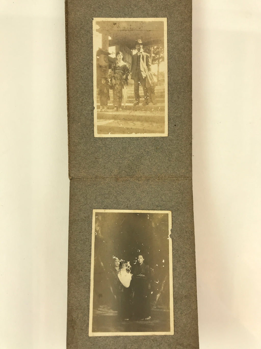 Antique C1912 Japanese Photo Album 21pc Taisho Kenpei Dr Nurse AB124