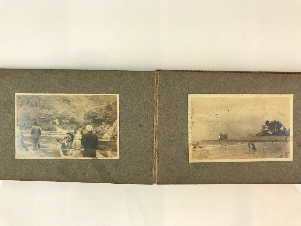 Antique C1912 Japanese Photo Album 21pc Taisho Kenpei Dr Nurse AB124