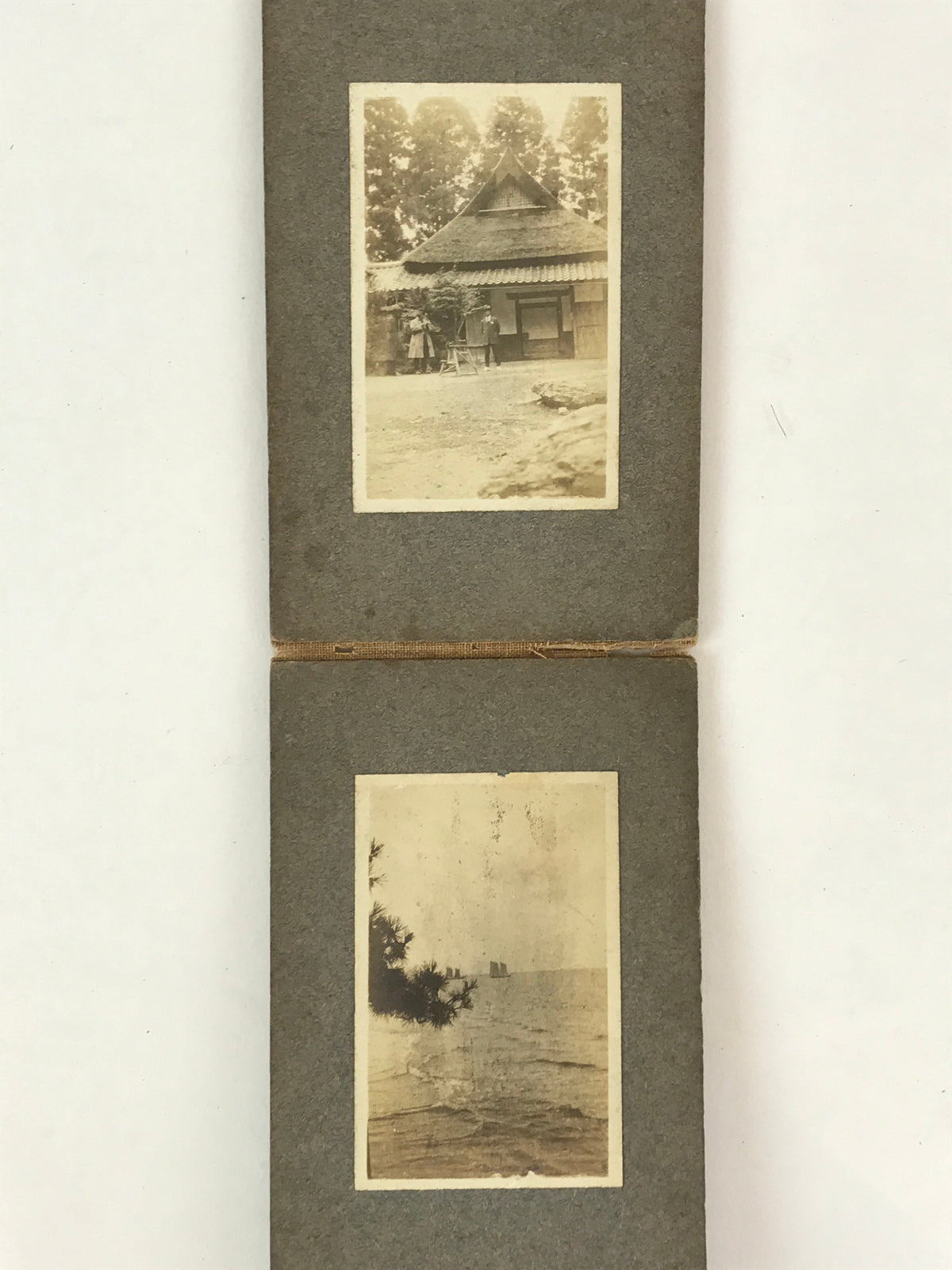 Antique C1912 Japanese Photo Album 21pc Taisho Kenpei Dr Nurse AB124