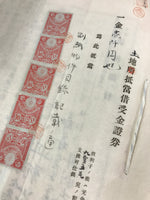Antique C1913 Bank Mortgage Contract Paper Kiyosu Bank Property P301