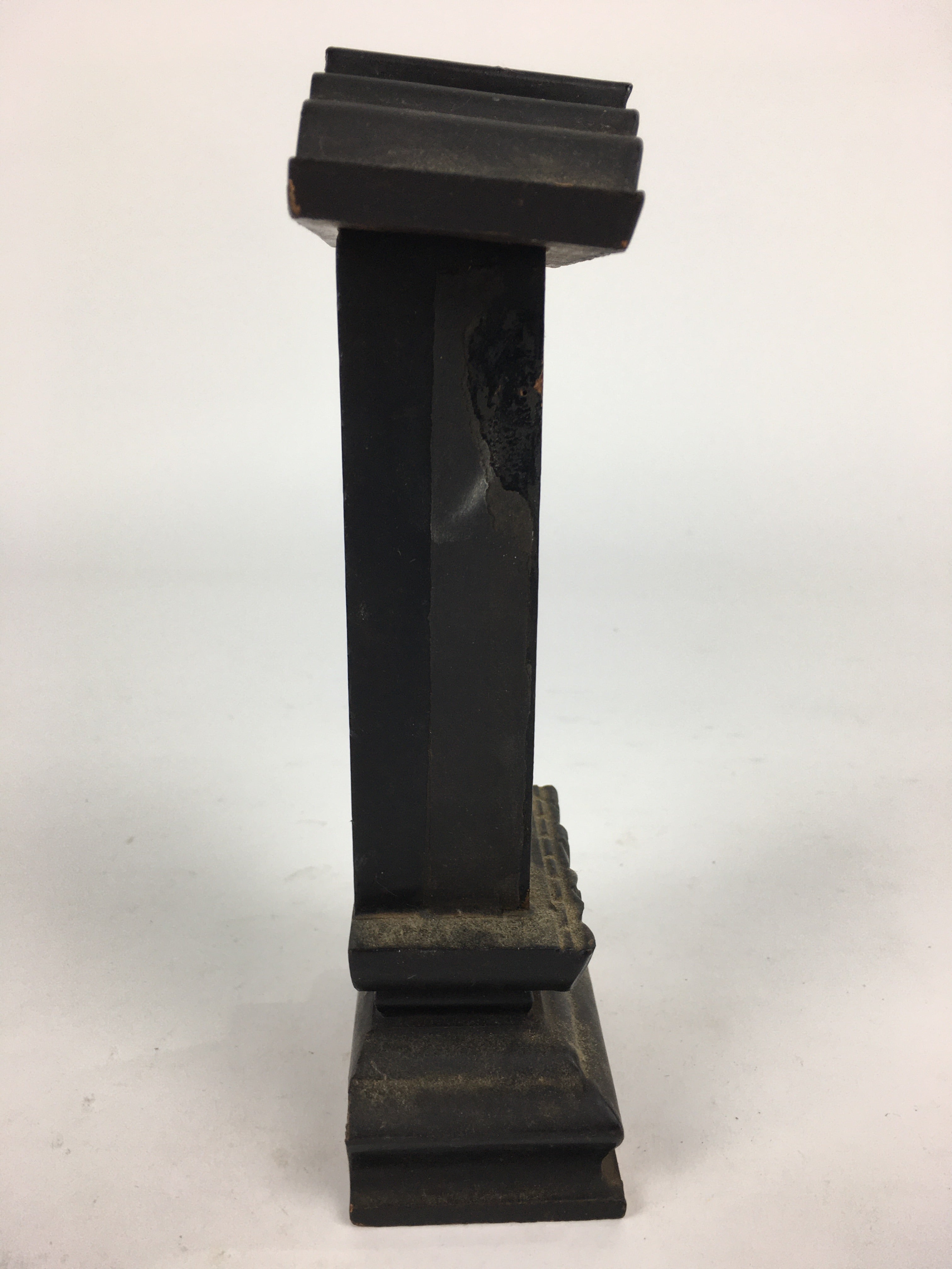 Antique C1916 Japanese Buddhist Altar Spiritual Tablet Vtg Wood Lacquer Ihai BU604