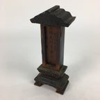 Antique C1916 Japanese Buddhist Altar Spiritual Tablet Vtg Wood Lacquer Ihai BU604