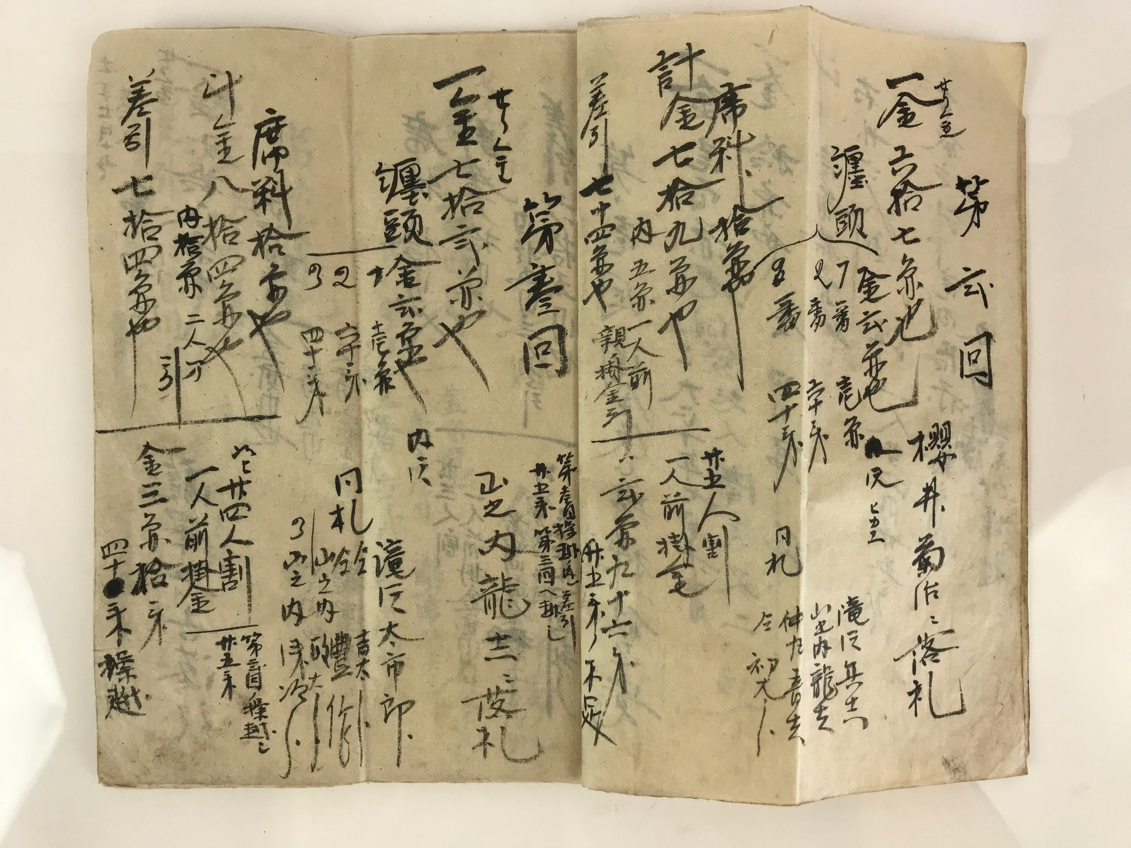Antique C1921 Japanese Accounting Ledger Book Taisho Period Paper P311