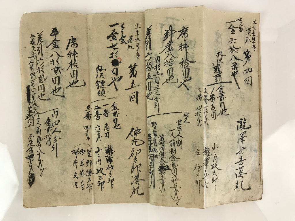 Antique C1921 Japanese Accounting Ledger Book Taisho Period Paper P311