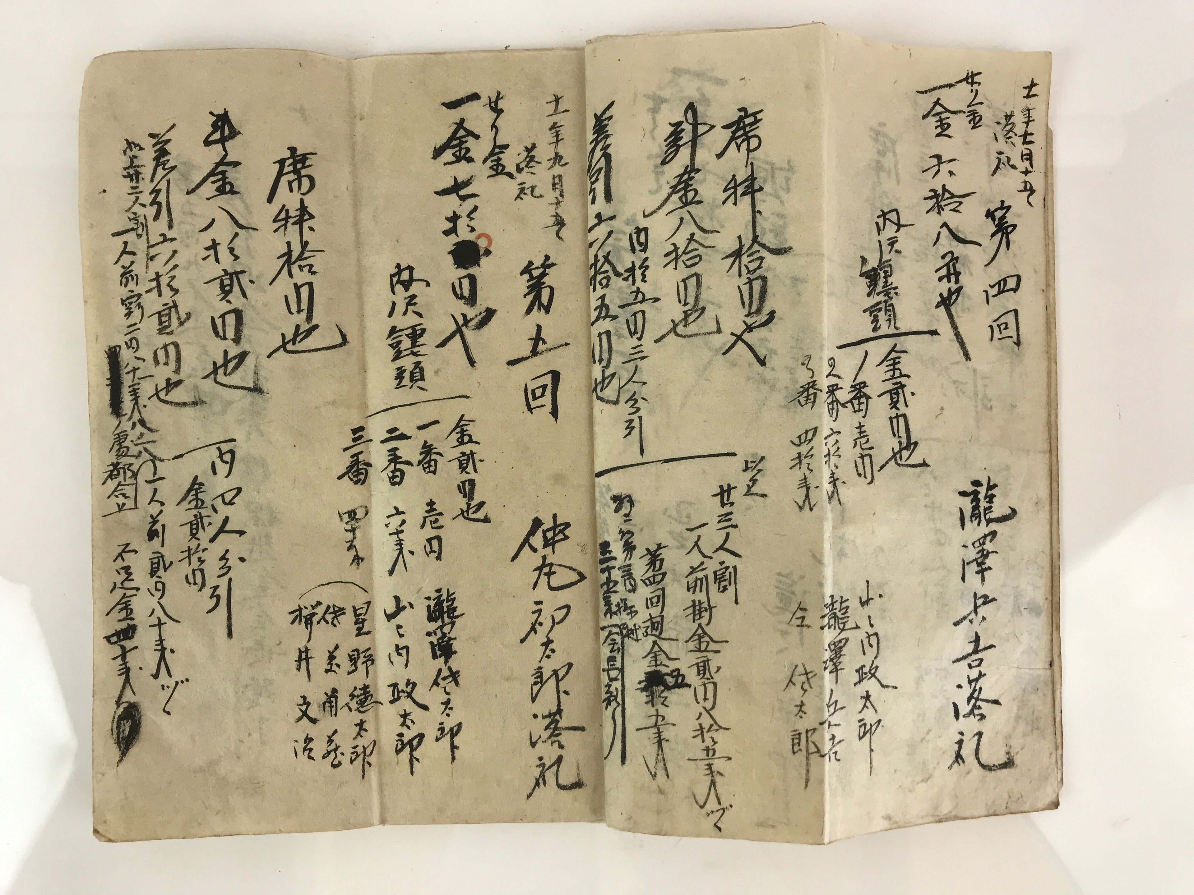 Antique C1921 Japanese Accounting Ledger Book Taisho Period Paper P311