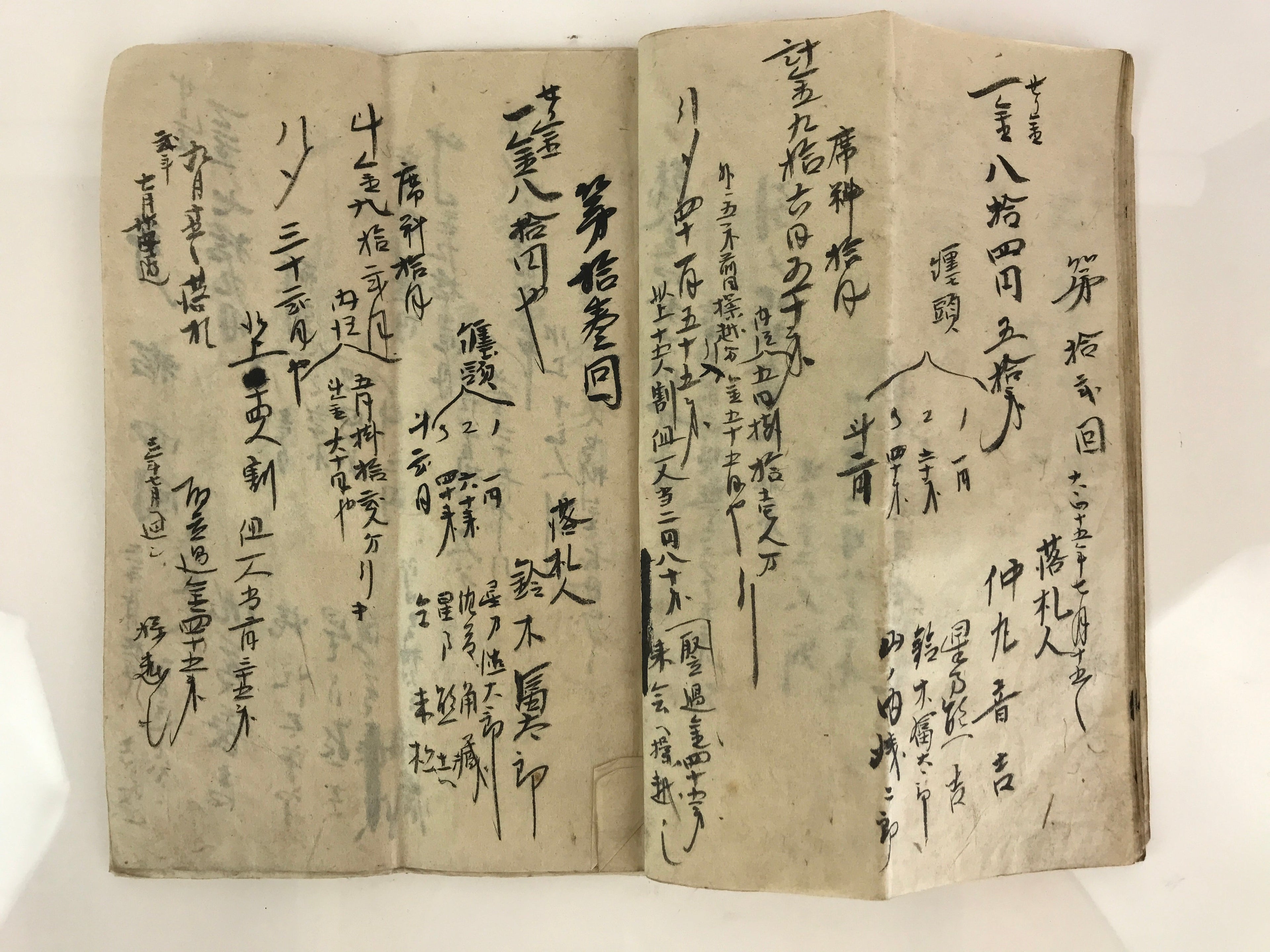 Antique C1921 Japanese Accounting Ledger Book Taisho Period Paper P311