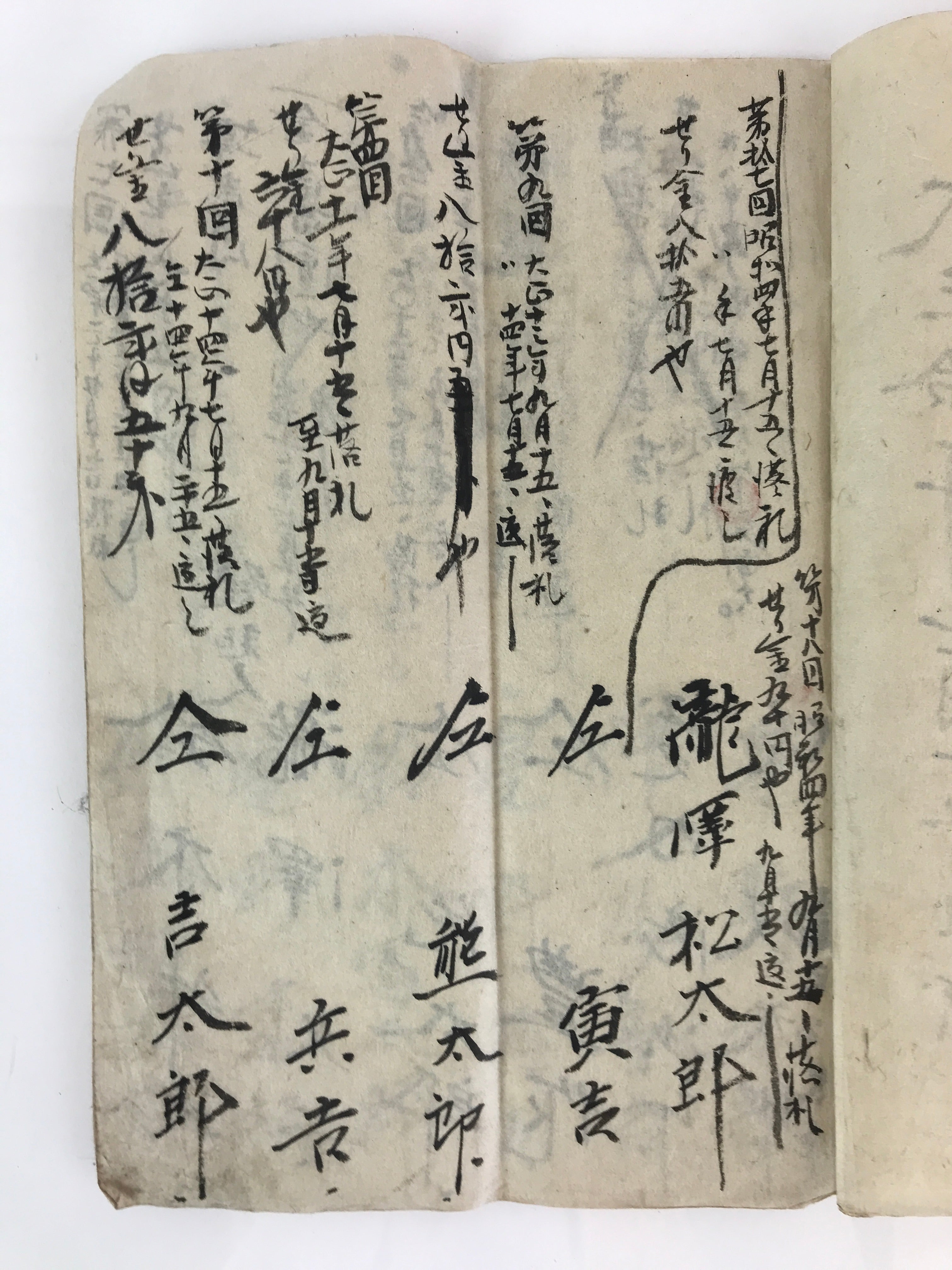 Antique C1921 Japanese Staff Member List Book Taisho Period Paper P313