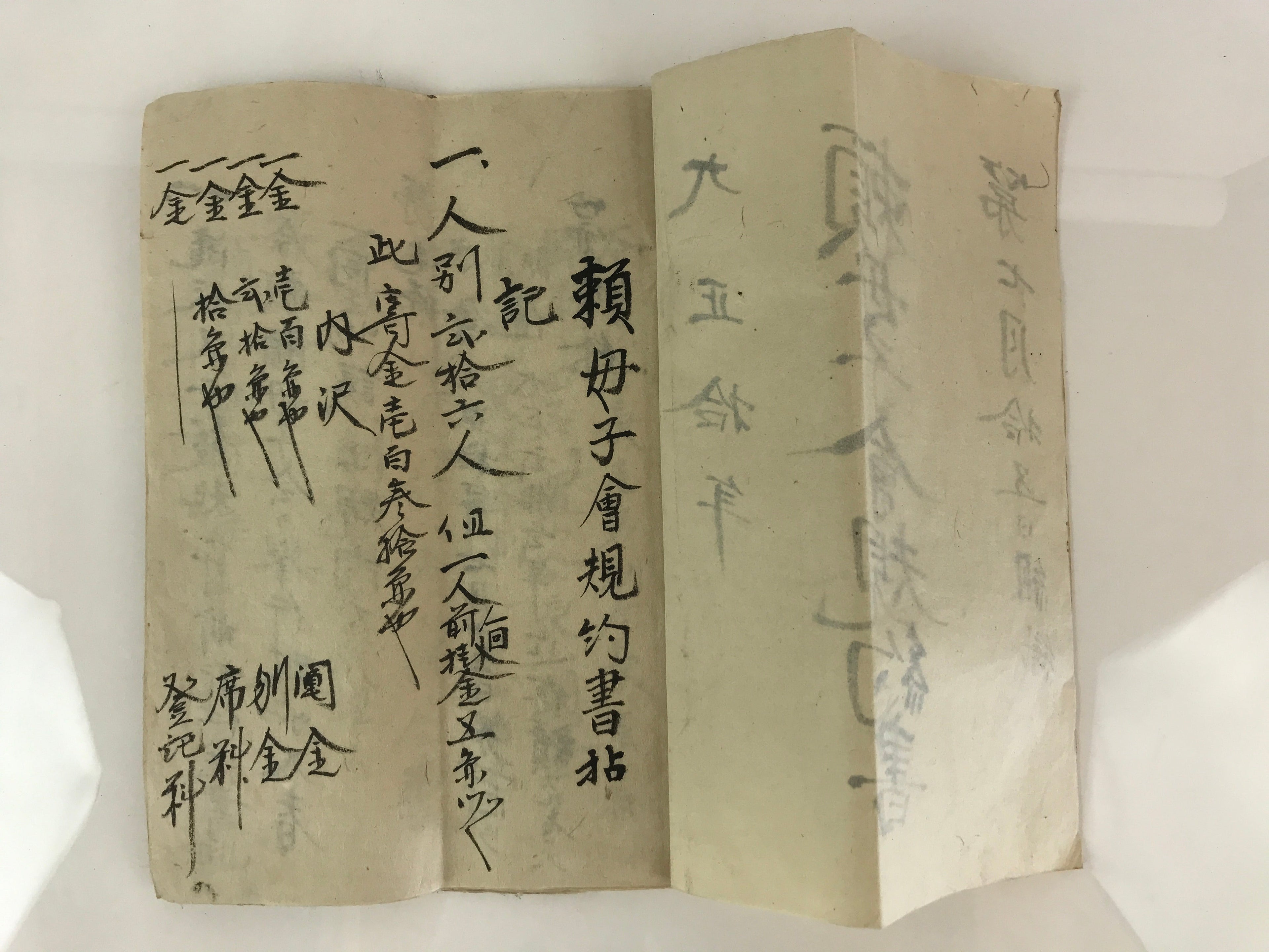 Antique C1921 Japanese Tanomoshi Agreement Book Taisho Period Paper P312