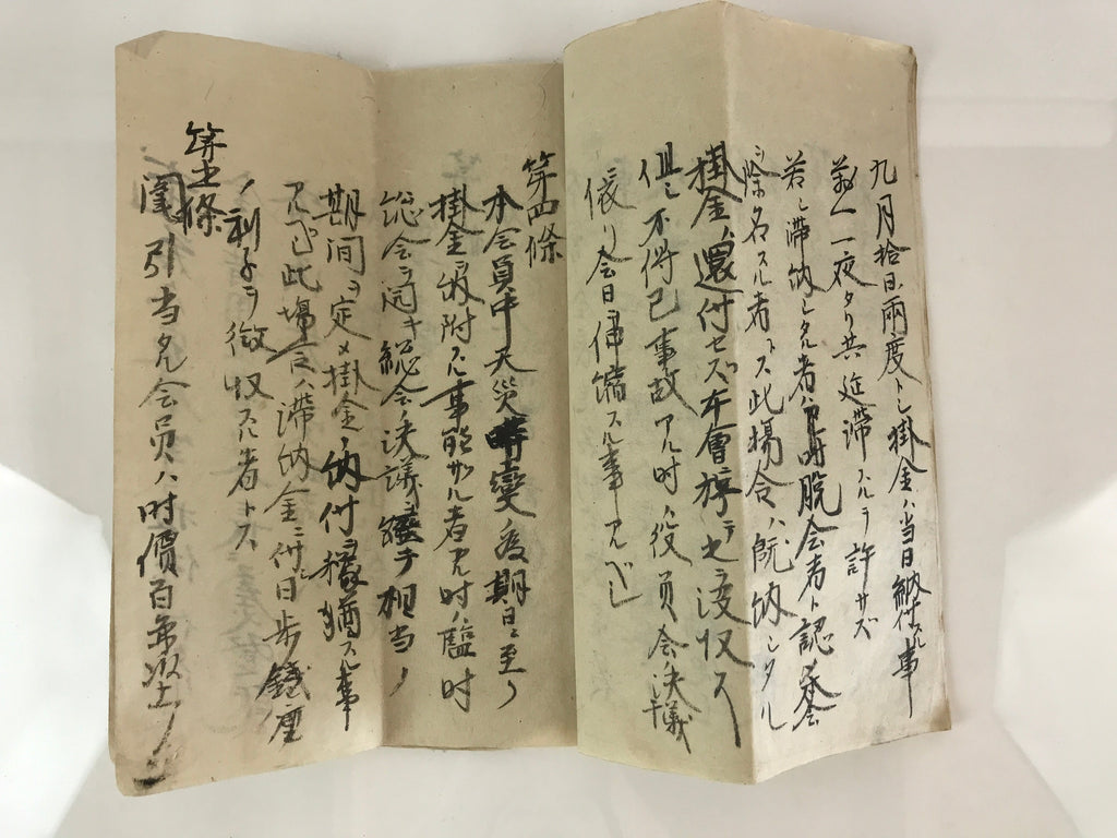 Antique C1921 Japanese Tanomoshi Agreement Book Taisho Period Paper P312