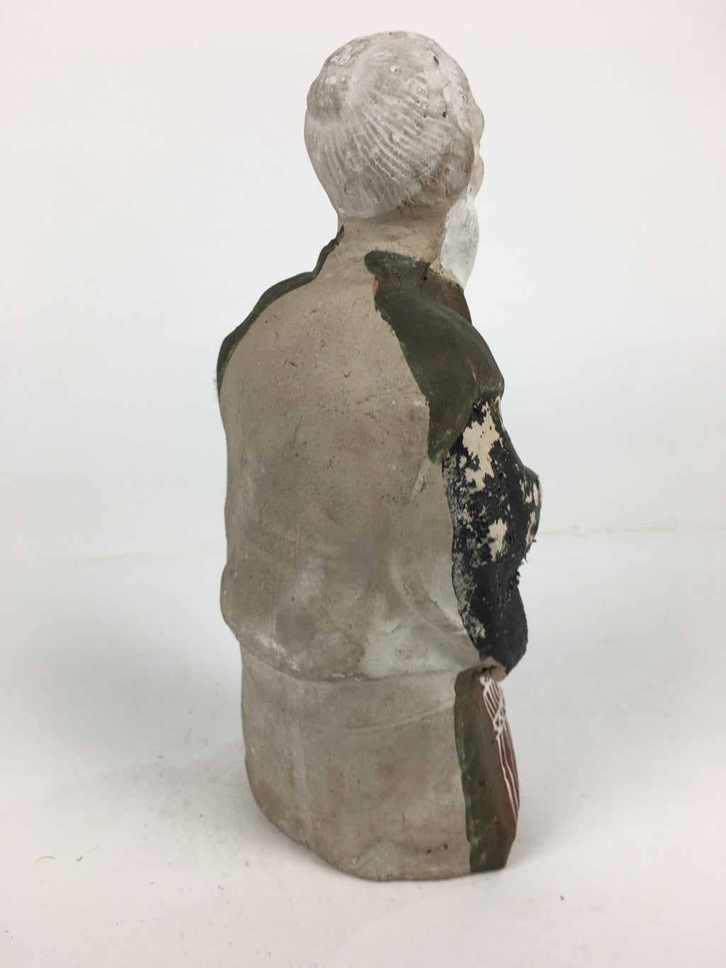 Antique C1922 Japanese Clay Doll Ningyo Traditional Handicraft Old Man BD751