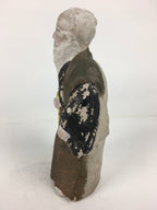 Antique C1922 Japanese Clay Doll Ningyo Traditional Handicraft Old Man BD751