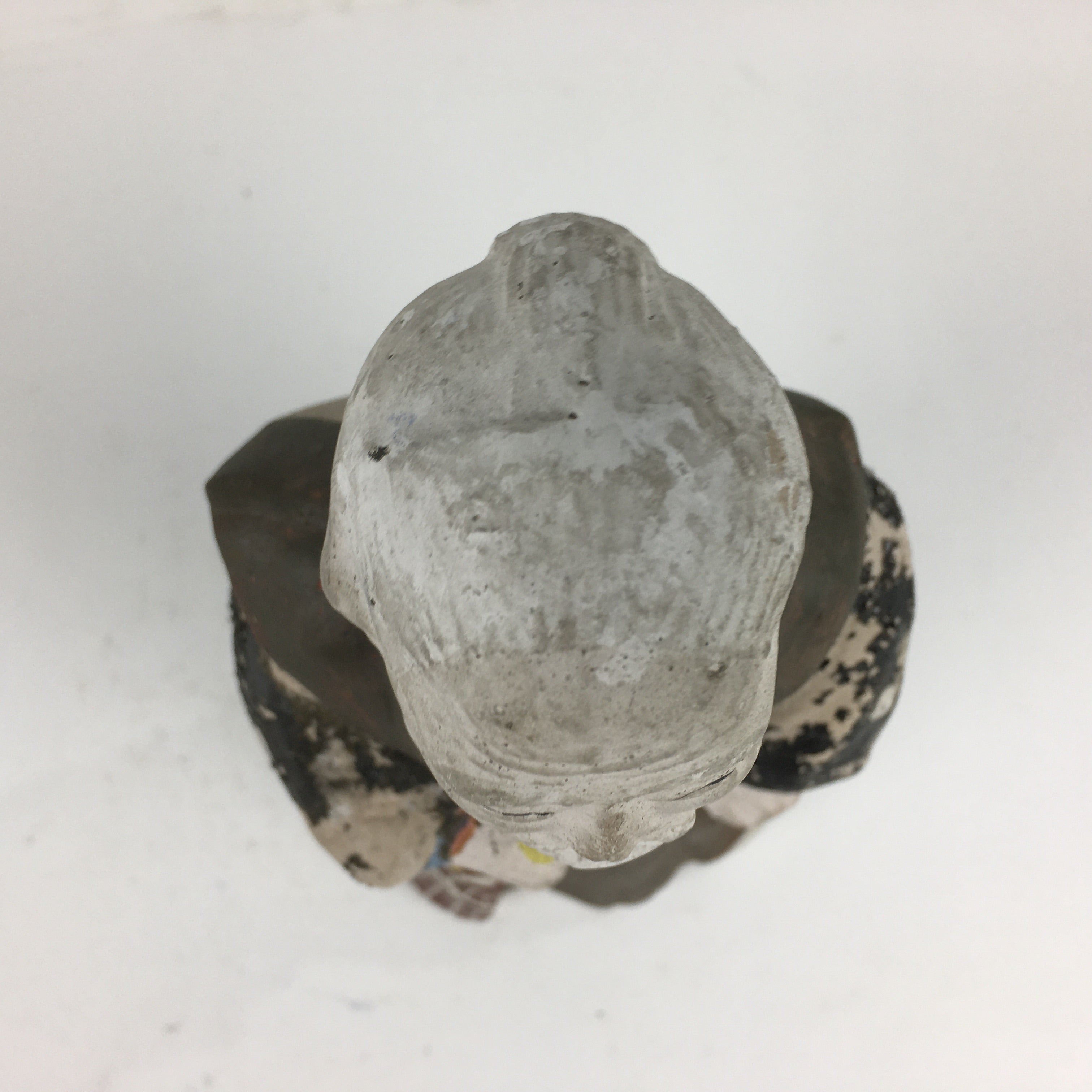 Antique C1922 Japanese Clay Doll Ningyo Traditional Handicraft Old Man BD751