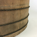Antique C1924 Japanese Handmade Wooden Bucket Oke Vtg Large Mizuoke JK340
