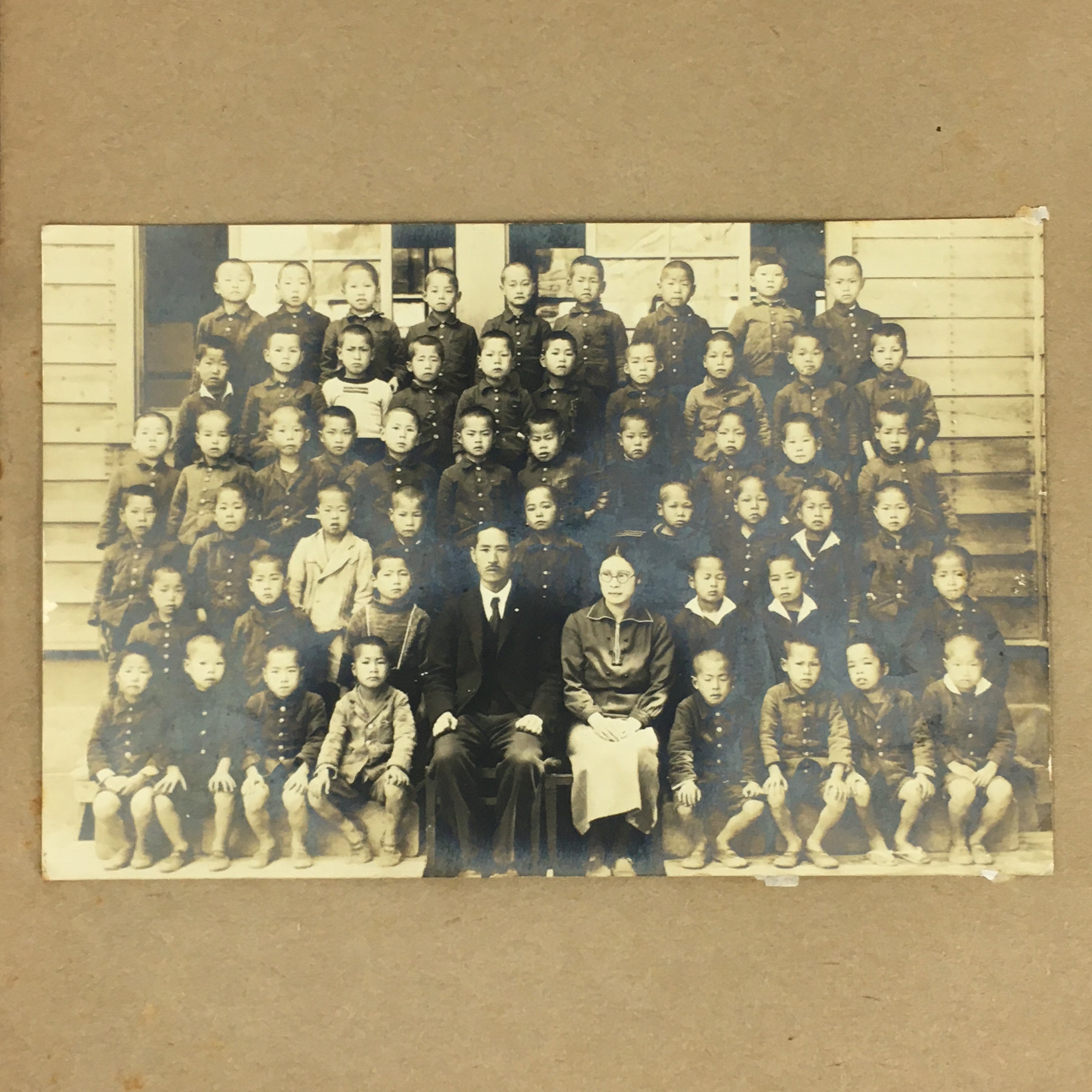 Antique C1926 Japanese Photo Album Vtg 55pc Family School Beach Kimono AB112