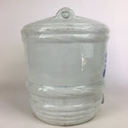 Antique C1930 Japanese Ceramic Sake Barrel Pottery Itto Sakedaru 18L White TS282