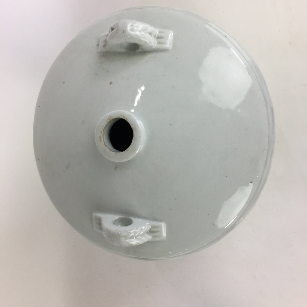 Antique C1930 Japanese Ceramic Sake Barrel Pottery Itto Sakedaru 18L White TS282