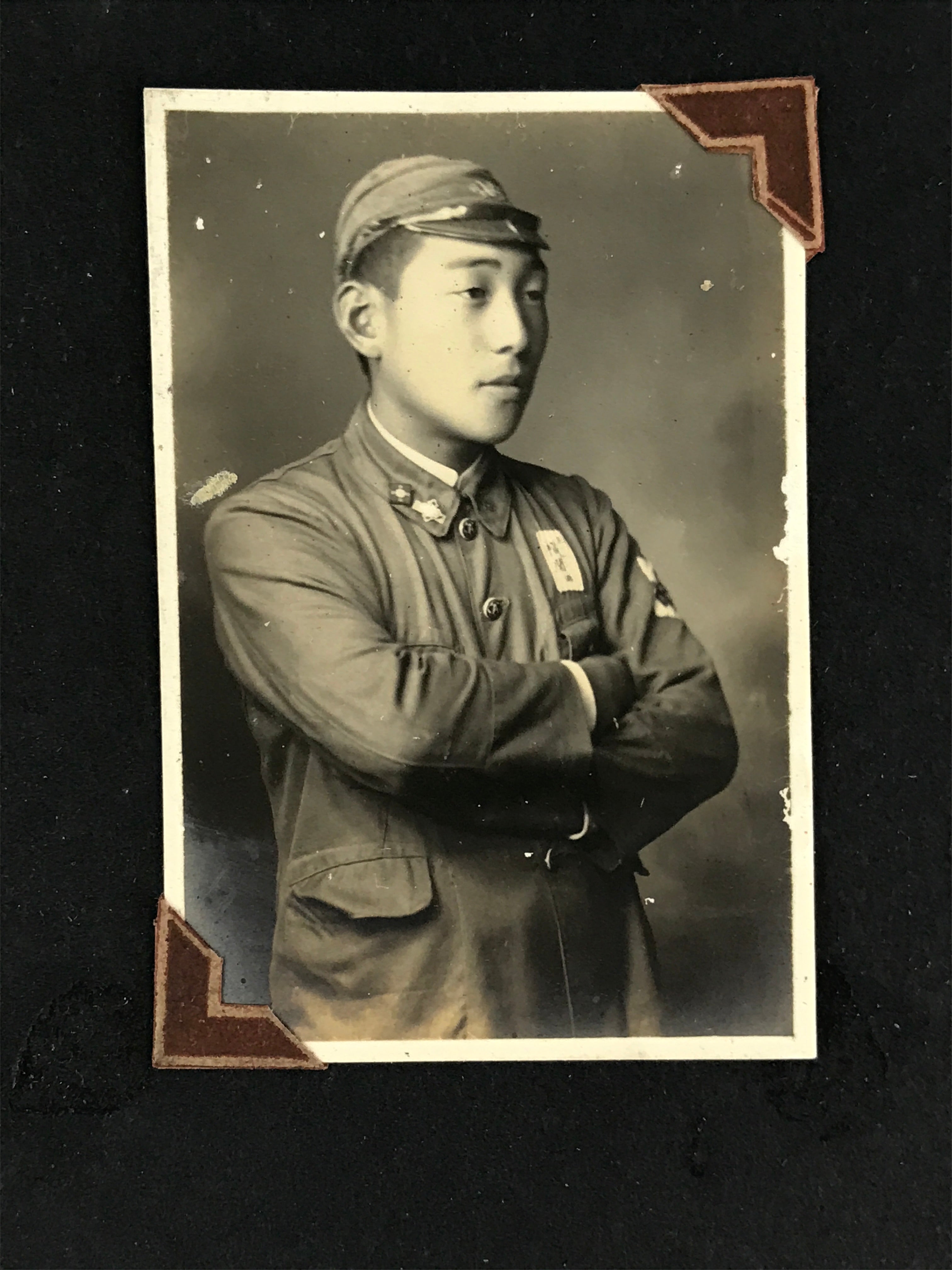 Antique C1930 Japanese Photo Album 13pc Showa Student School Bankara AB125