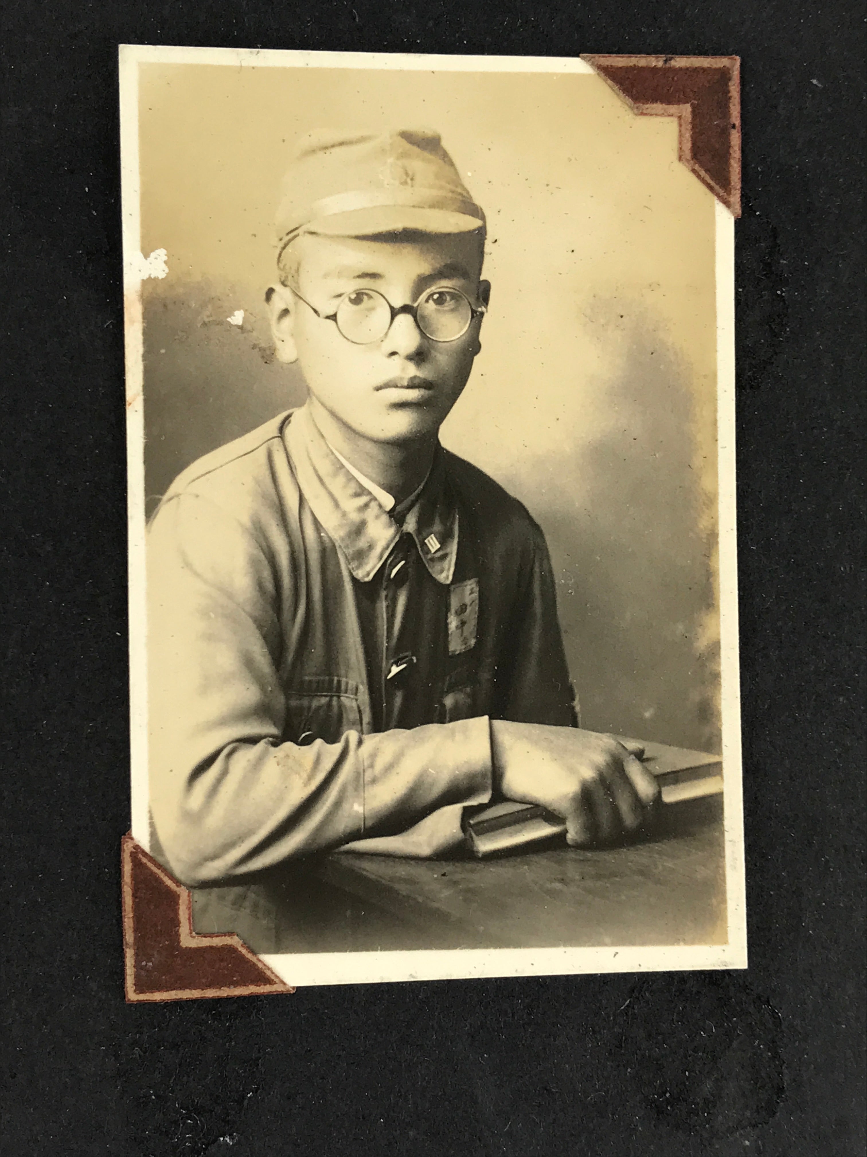 Antique C1930 Japanese Photo Album 13pc Showa Student School Bankara AB125