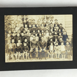 Antique C1930 Japanese Photo Album Vtg 55pc Family Kimono Girl Baby School AB110
