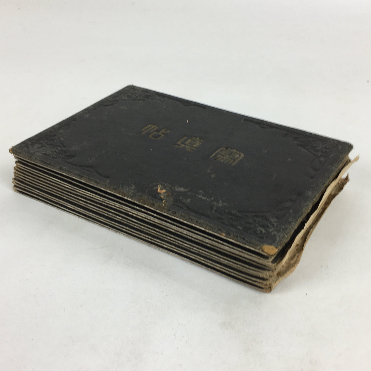 Antique C1930 Japanese Photo Album Vtg 55pc Family Kimono Girl Baby School AB110