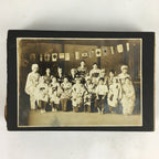 Antique C1930 Japanese Photo Album Vtg 55pc Family Kimono Girl Baby School AB110