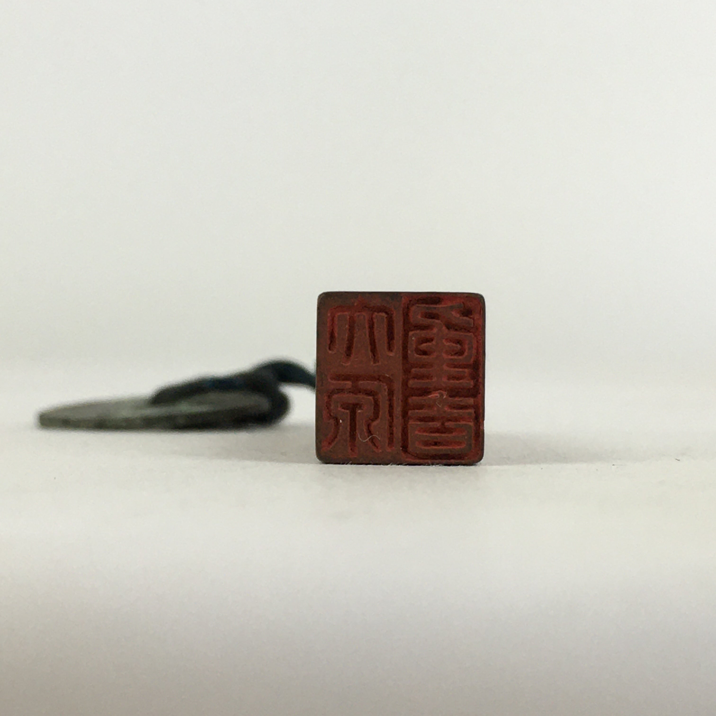 Antique Chinese Wooden Name Stamp Vtg Carved Inkan Coin Hanko HS94