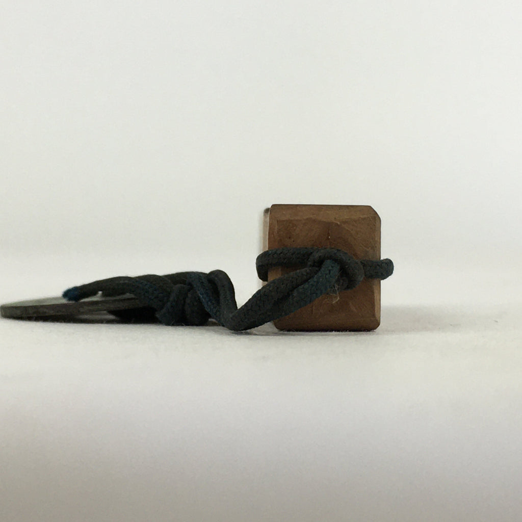 Antique Chinese Wooden Name Stamp Vtg Carved Inkan Coin Hanko HS94