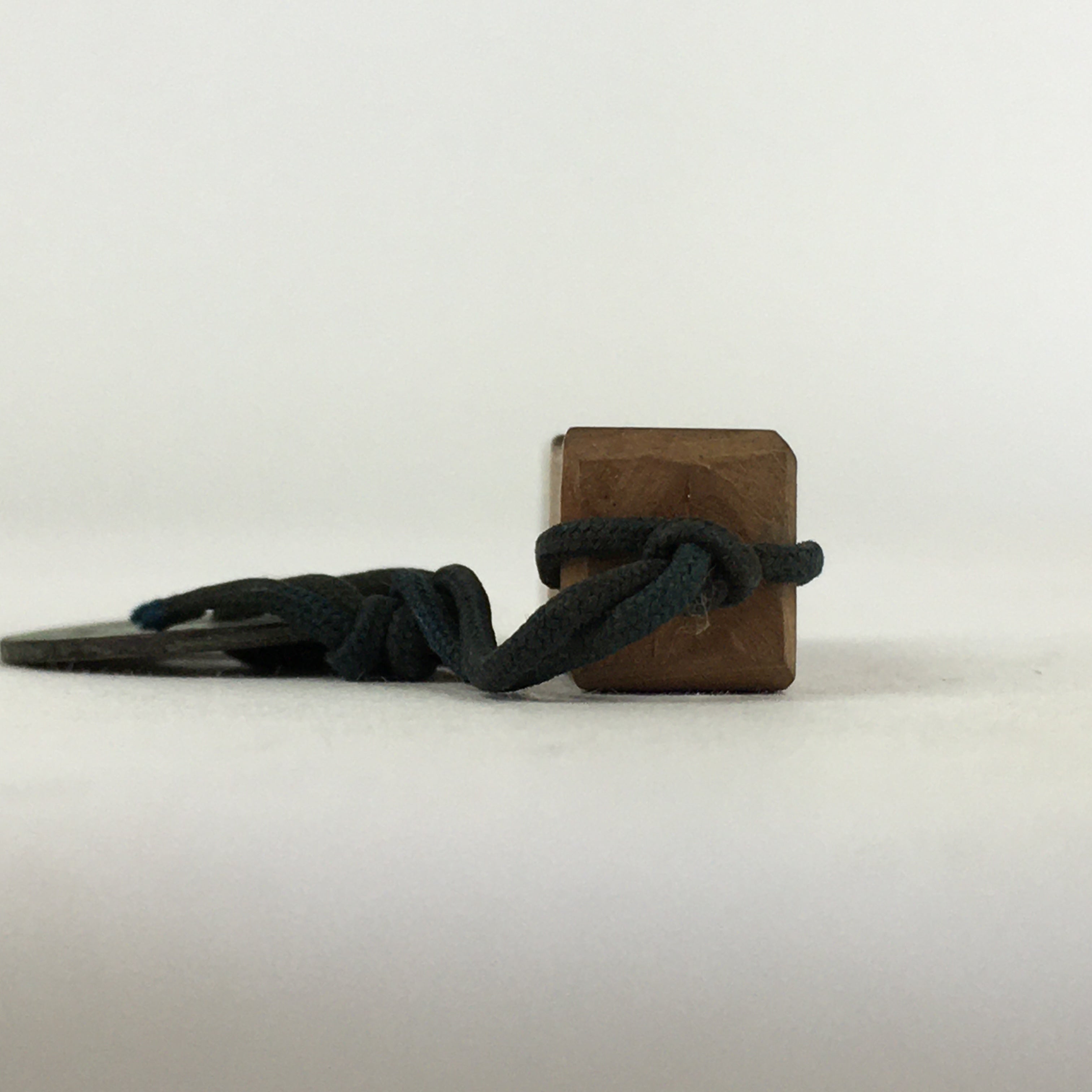 Antique Chinese Wooden Name Stamp Vtg Carved Inkan Coin Hanko HS94