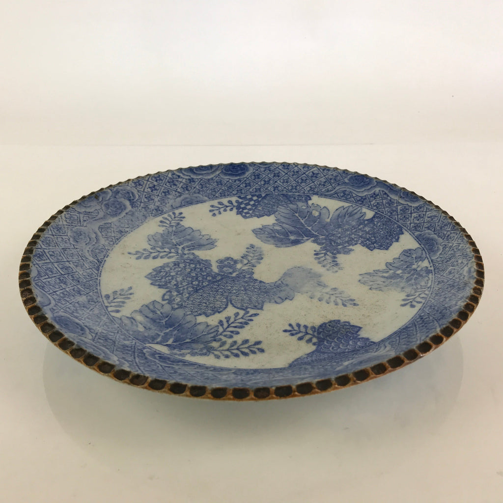 Antique Edo Era Japanese Porcelain Serving Plate Sometsuke Charger Blue PY227